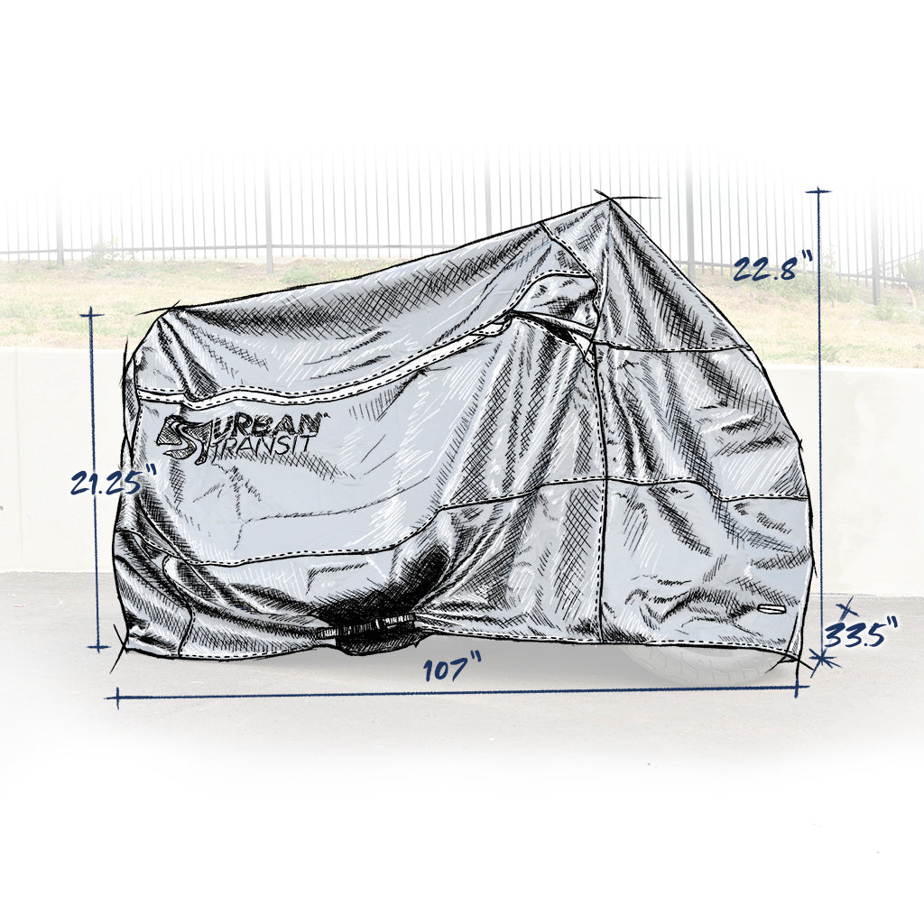 Urban Transit Motorcycle Cover | FrostGuard motorcycle cover | waterproof large motorcycle cover | locking motorcycle cover