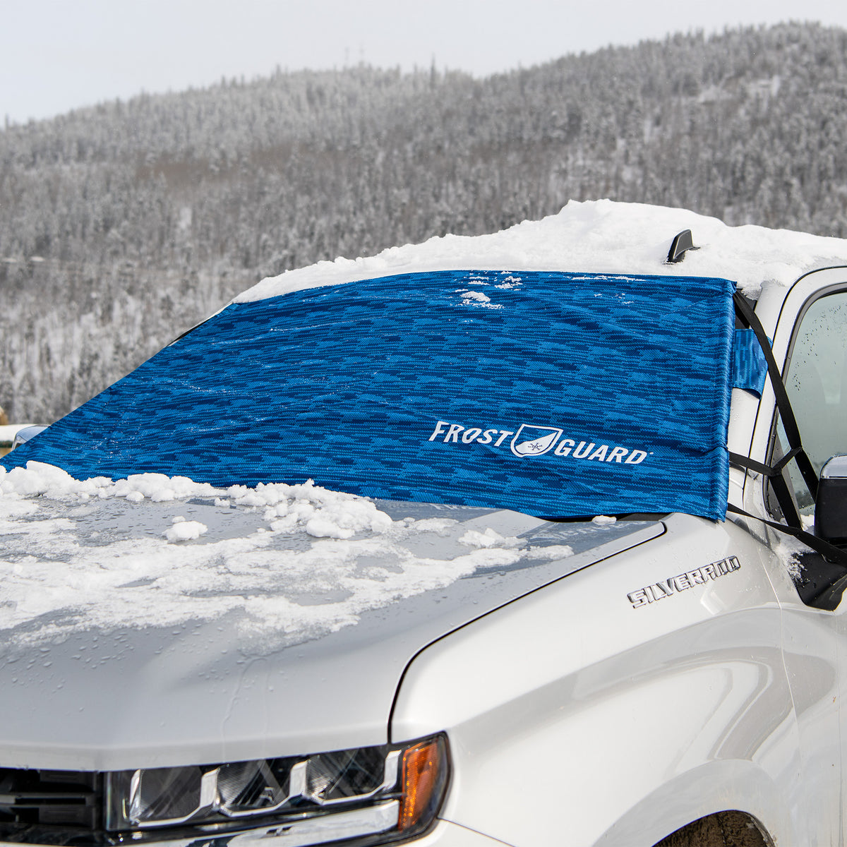 winter windshield cover | frost windshield cover | ice windshield cover | frost guard blue heather